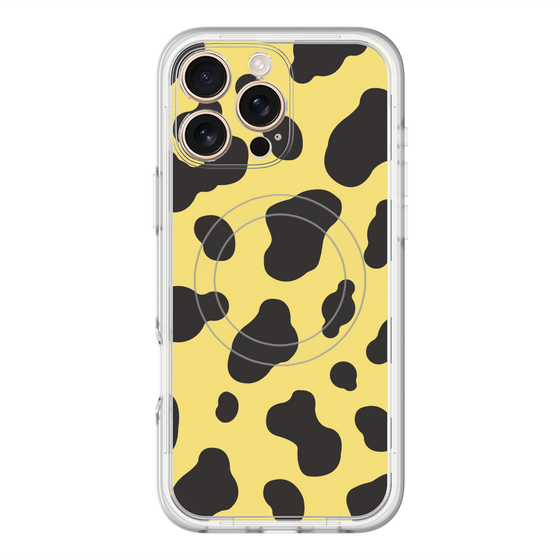 スリムプロテクションプレミアムケース with MagSafe［ Cow - Yellow ］