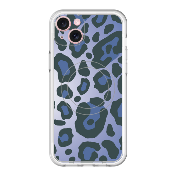 スリムプロテクションプレミアムケース with MagSafe［ Leopard - Blue ］