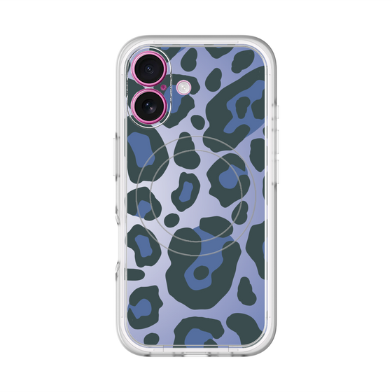 スリムプロテクションプレミアムケース with MagSafe［ Leopard - Blue ］