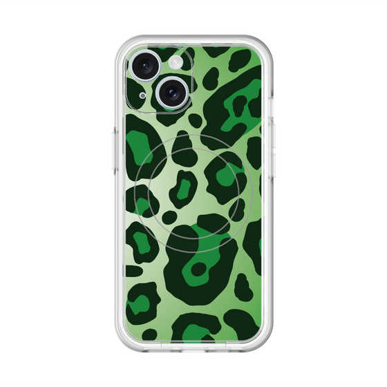スリムプロテクションプレミアムケース with MagSafe［ Leopard - Green ］
