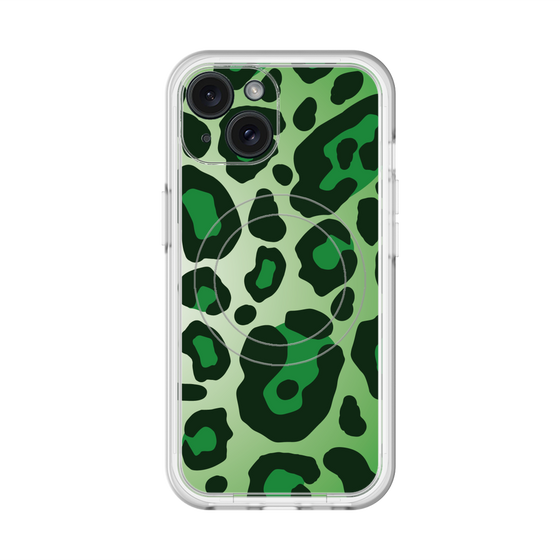 スリムプロテクションプレミアムケース with MagSafe［ Leopard - Green ］