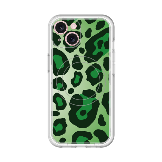 スリムプロテクションプレミアムケース with MagSafe［ Leopard - Green ］