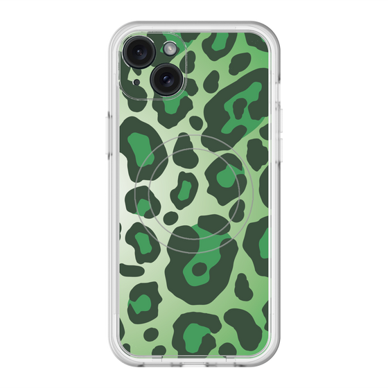 スリムプロテクションプレミアムケース with MagSafe［ Leopard - Green ］