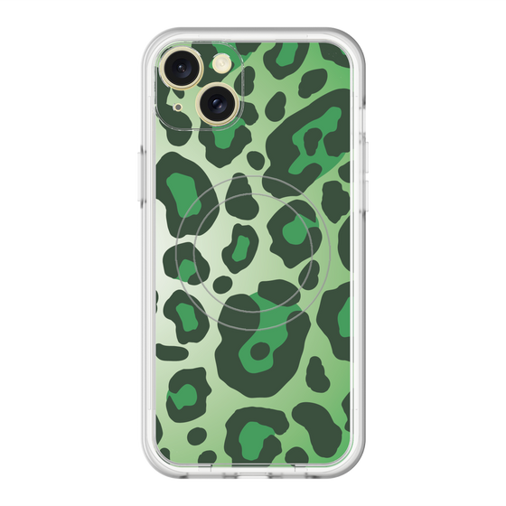 スリムプロテクションプレミアムケース with MagSafe［ Leopard - Green ］