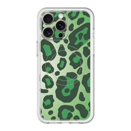 スリムプロテクションプレミアムケース with MagSafe［ Leopard - Green ］
