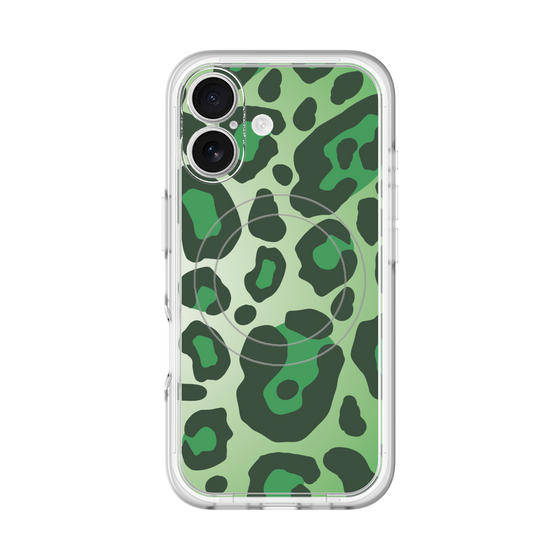 スリムプロテクションプレミアムケース with MagSafe［ Leopard - Green ］
