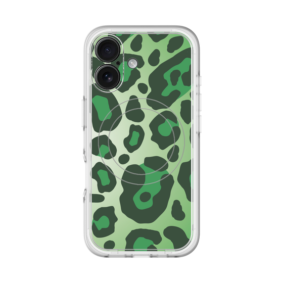 スリムプロテクションプレミアムケース with MagSafe［ Leopard - Green ］
