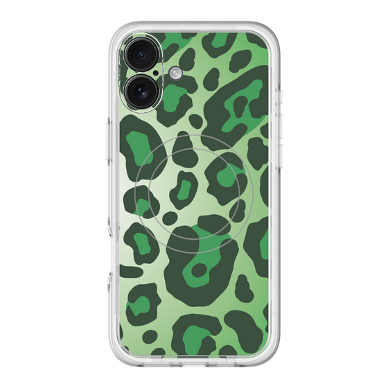 スリムプロテクションプレミアムケース with MagSafe［ Leopard - Green ］