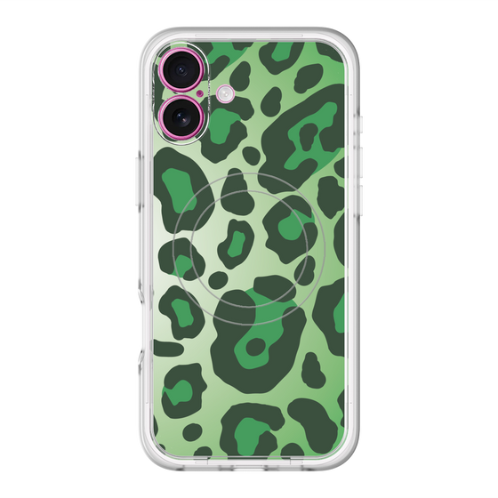 スリムプロテクションプレミアムケース with MagSafe［ Leopard - Green ］