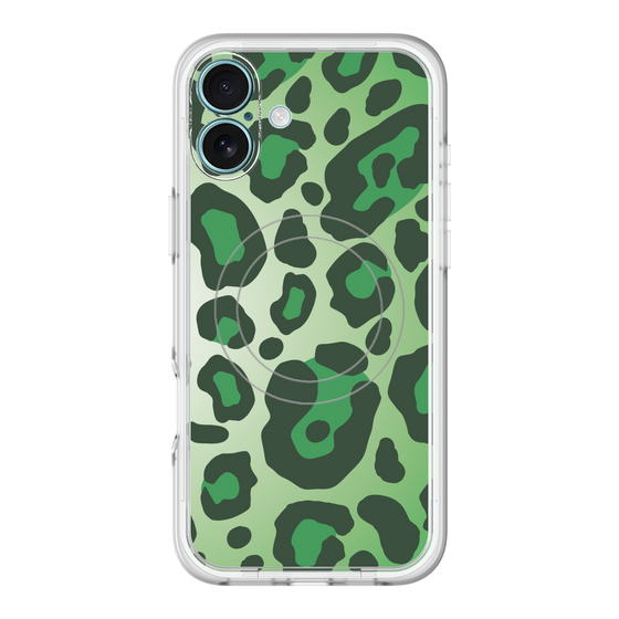 スリムプロテクションプレミアムケース with MagSafe［ Leopard - Green ］