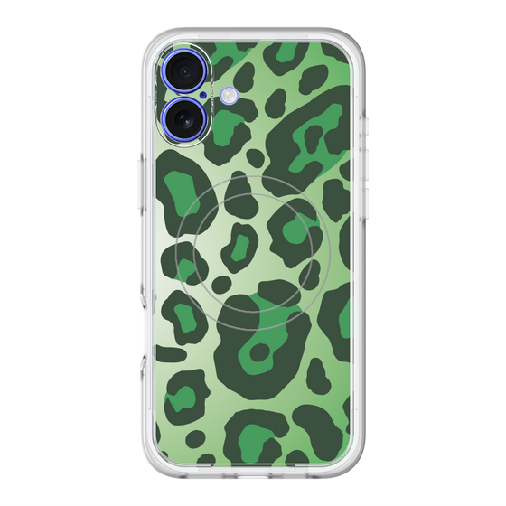 スリムプロテクションプレミアムケース with MagSafe［ Leopard - Green ］