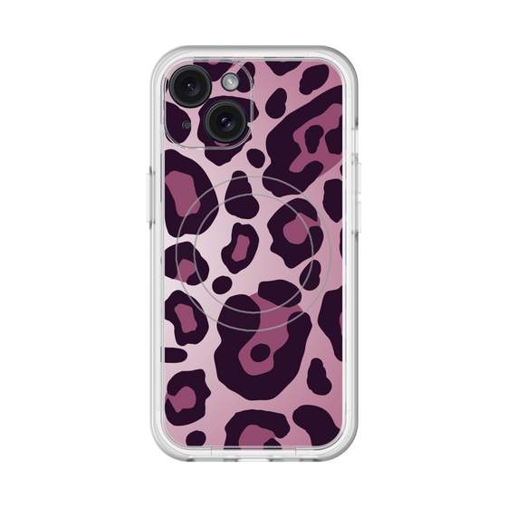 スリムプロテクションプレミアムケース with MagSafe［ Leopard - Pink ］