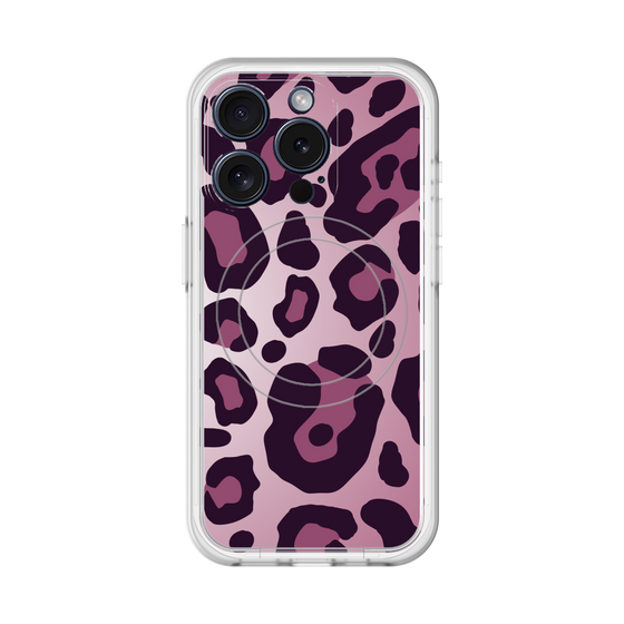スリムプロテクションプレミアムケース with MagSafe［ Leopard - Pink ］