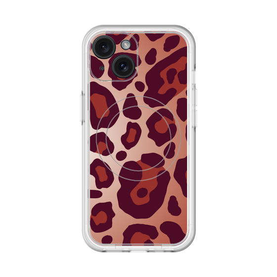 スリムプロテクションプレミアムケース with MagSafe［ Leopard - Red ］