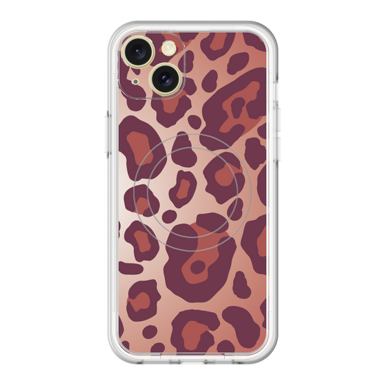 スリムプロテクションプレミアムケース with MagSafe［ Leopard - Red ］