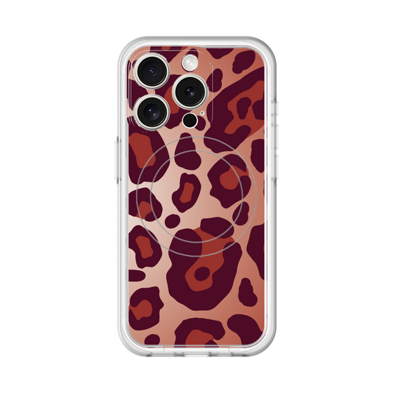 スリムプロテクションプレミアムケース with MagSafe［ Leopard - Red ］
