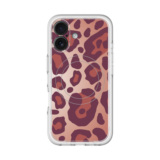 スリムプロテクションプレミアムケース with MagSafe［ Leopard - Red ］