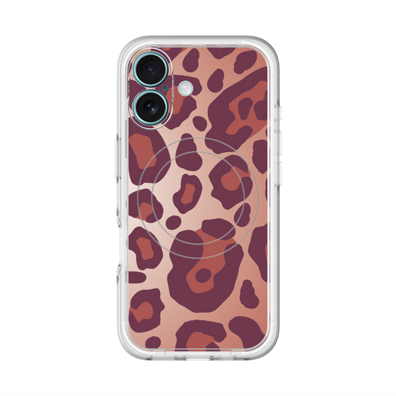 スリムプロテクションプレミアムケース with MagSafe［ Leopard - Red ］