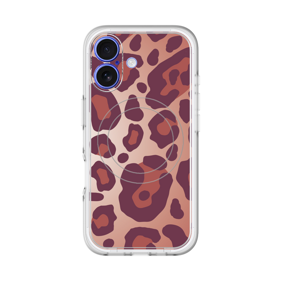 スリムプロテクションプレミアムケース with MagSafe［ Leopard - Red ］