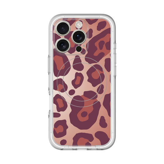スリムプロテクションプレミアムケース with MagSafe［ Leopard - Red ］