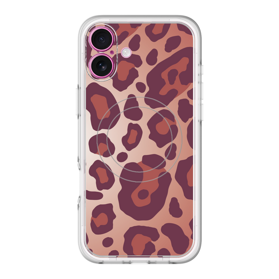 スリムプロテクションプレミアムケース with MagSafe［ Leopard - Red ］