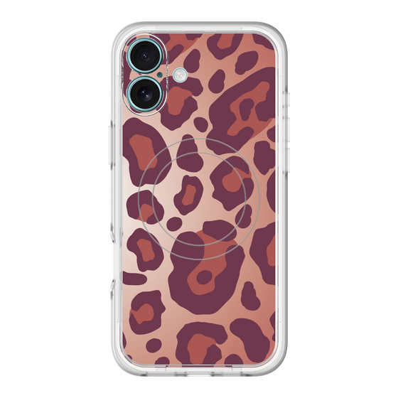 スリムプロテクションプレミアムケース with MagSafe［ Leopard - Red ］