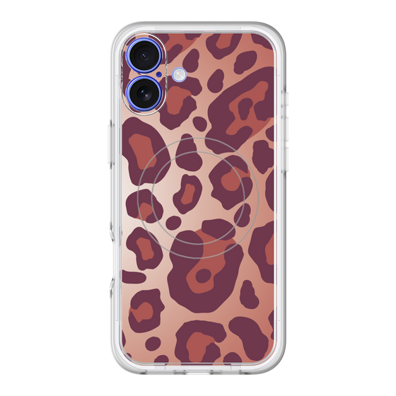 スリムプロテクションプレミアムケース with MagSafe［ Leopard - Red ］