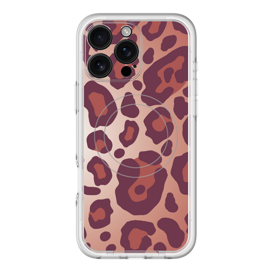 スリムプロテクションプレミアムケース with MagSafe［ Leopard - Red ］