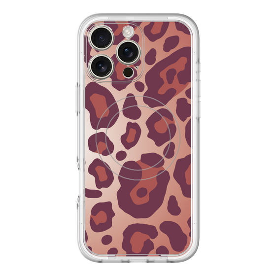 スリムプロテクションプレミアムケース with MagSafe［ Leopard - Red ］