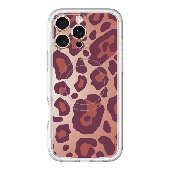 スリムプロテクションプレミアムケース with MagSafe［ Leopard - Red ］