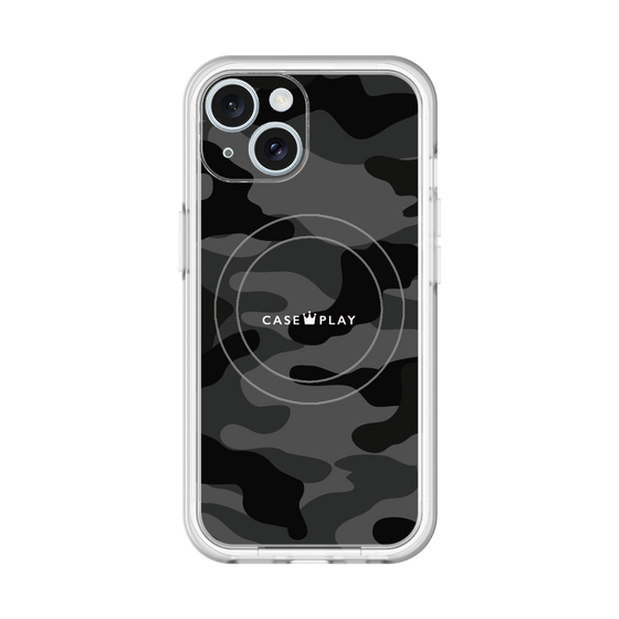 スリムプロテクションプレミアムケース with MagSafe［ Camouflage - Black ］