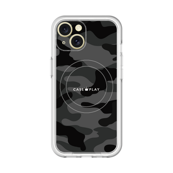 スリムプロテクションプレミアムケース with MagSafe［ Camouflage - Black ］