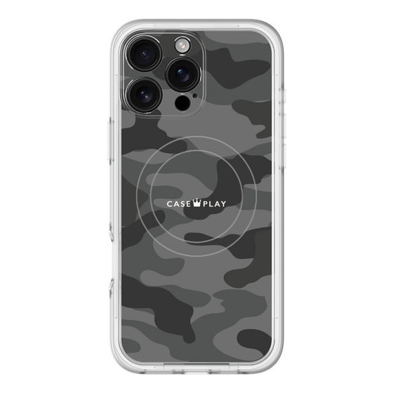 スリムプロテクションプレミアムケース with MagSafe［ Camouflage - Black ］