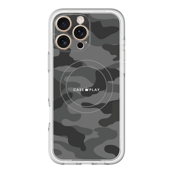 スリムプロテクションプレミアムケース with MagSafe［ Camouflage - Black ］
