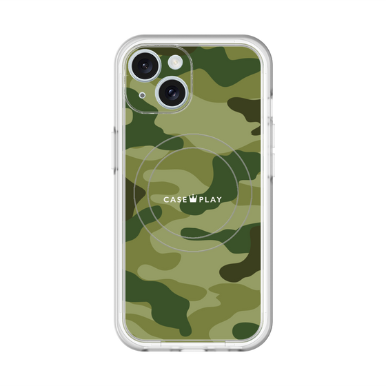 スリムプロテクションプレミアムケース with MagSafe［ Camouflage - Green ］