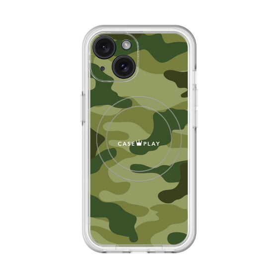 スリムプロテクションプレミアムケース with MagSafe［ Camouflage - Green ］