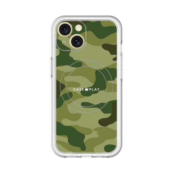 スリムプロテクションプレミアムケース with MagSafe［ Camouflage - Green ］