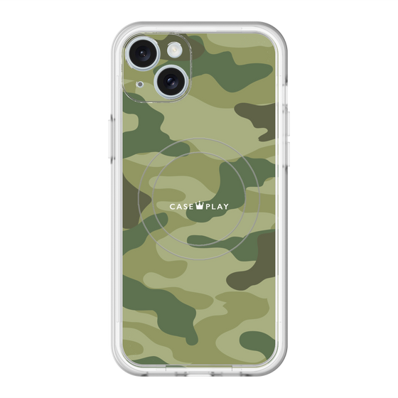 スリムプロテクションプレミアムケース with MagSafe［ Camouflage - Green ］