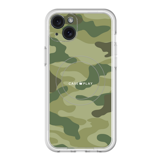 スリムプロテクションプレミアムケース with MagSafe［ Camouflage - Green ］