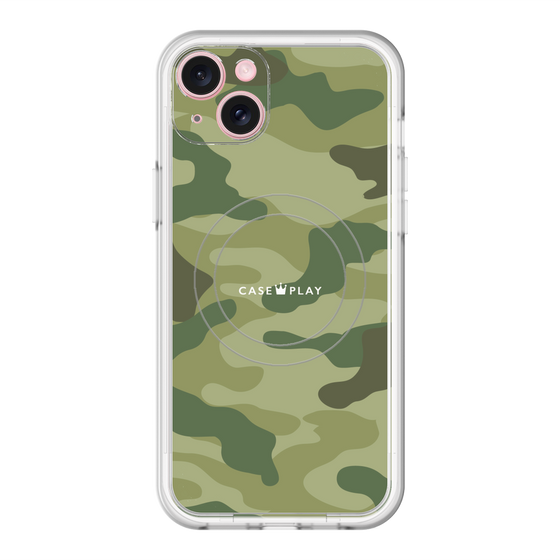 スリムプロテクションプレミアムケース with MagSafe［ Camouflage - Green ］