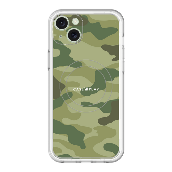 スリムプロテクションプレミアムケース with MagSafe［ Camouflage - Green ］