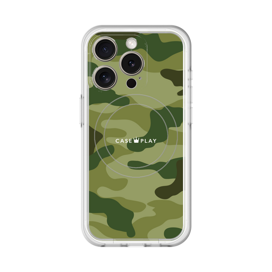 スリムプロテクションプレミアムケース with MagSafe［ Camouflage - Green ］