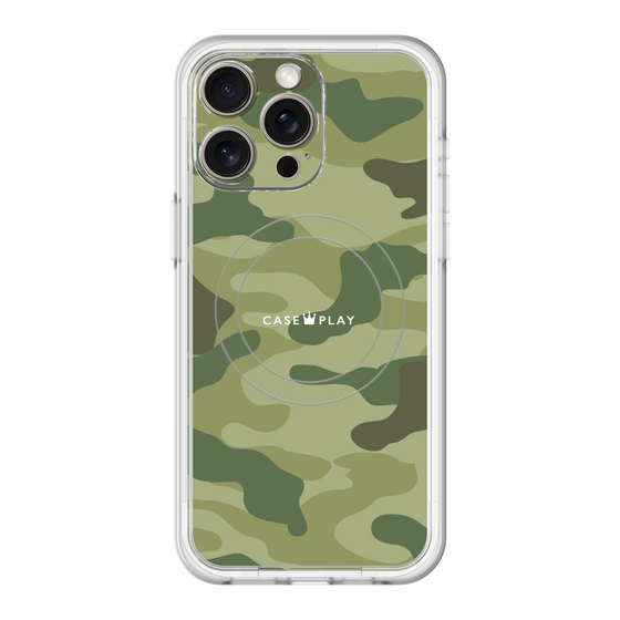 スリムプロテクションプレミアムケース with MagSafe［ Camouflage - Green ］