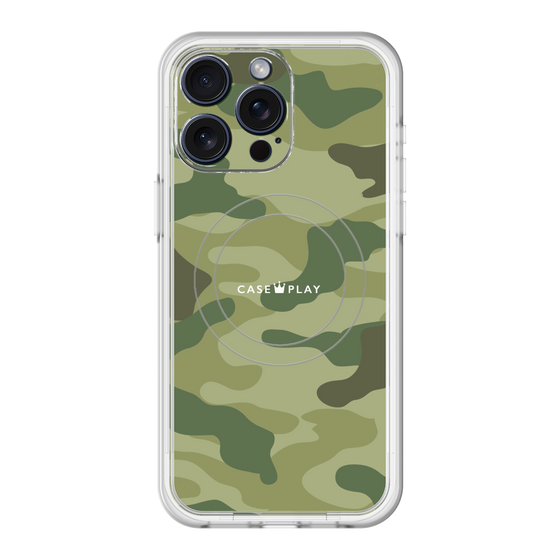 スリムプロテクションプレミアムケース with MagSafe［ Camouflage - Green ］
