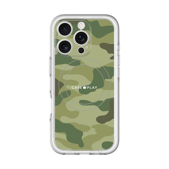 スリムプロテクションプレミアムケース with MagSafe［ Camouflage - Green ］