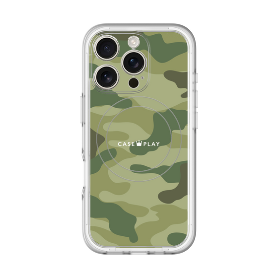スリムプロテクションプレミアムケース with MagSafe［ Camouflage - Green ］