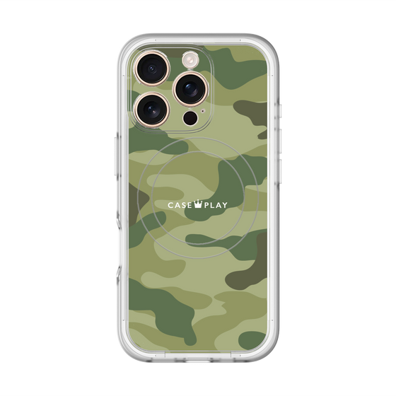 スリムプロテクションプレミアムケース with MagSafe［ Camouflage - Green ］