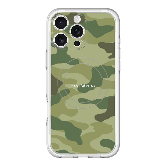 スリムプロテクションプレミアムケース with MagSafe［ Camouflage - Green ］