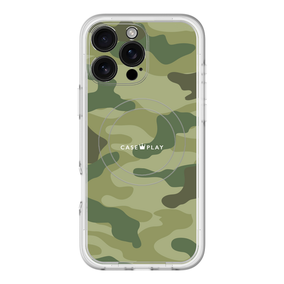 スリムプロテクションプレミアムケース with MagSafe［ Camouflage - Green ］