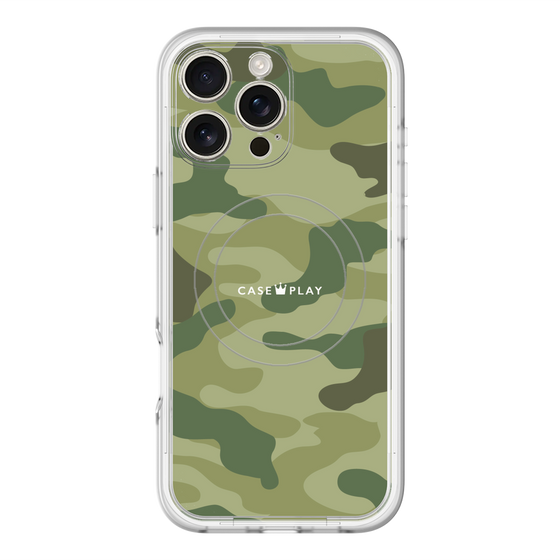 スリムプロテクションプレミアムケース with MagSafe［ Camouflage - Green ］